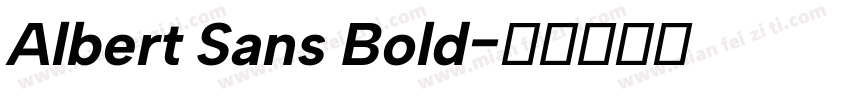 Albert Sans Bold字体转换